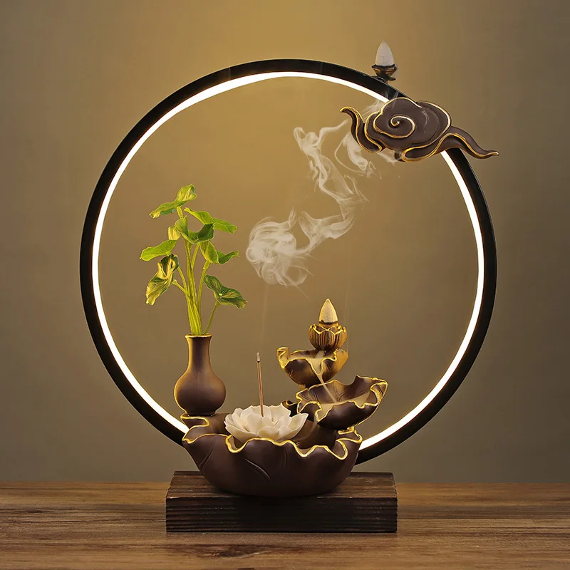 Moliuskui senovinių smilkalų degiklis, molio Buda, Budizmo smilkalų degiklis, dūmų moliuskui smilkalų lempos kambario dekoro zen smilkalų laikiklis Nuotrauka 0