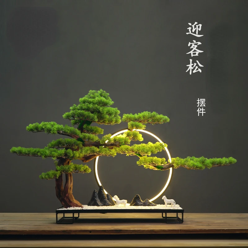 Zen lempos ratas modeliavimas sveiki pušies bonsai papuošalai, įėjimas office, arbatos staliukas, minkštas apdaila, viešbučio apželdinimas Nuotrauka 0