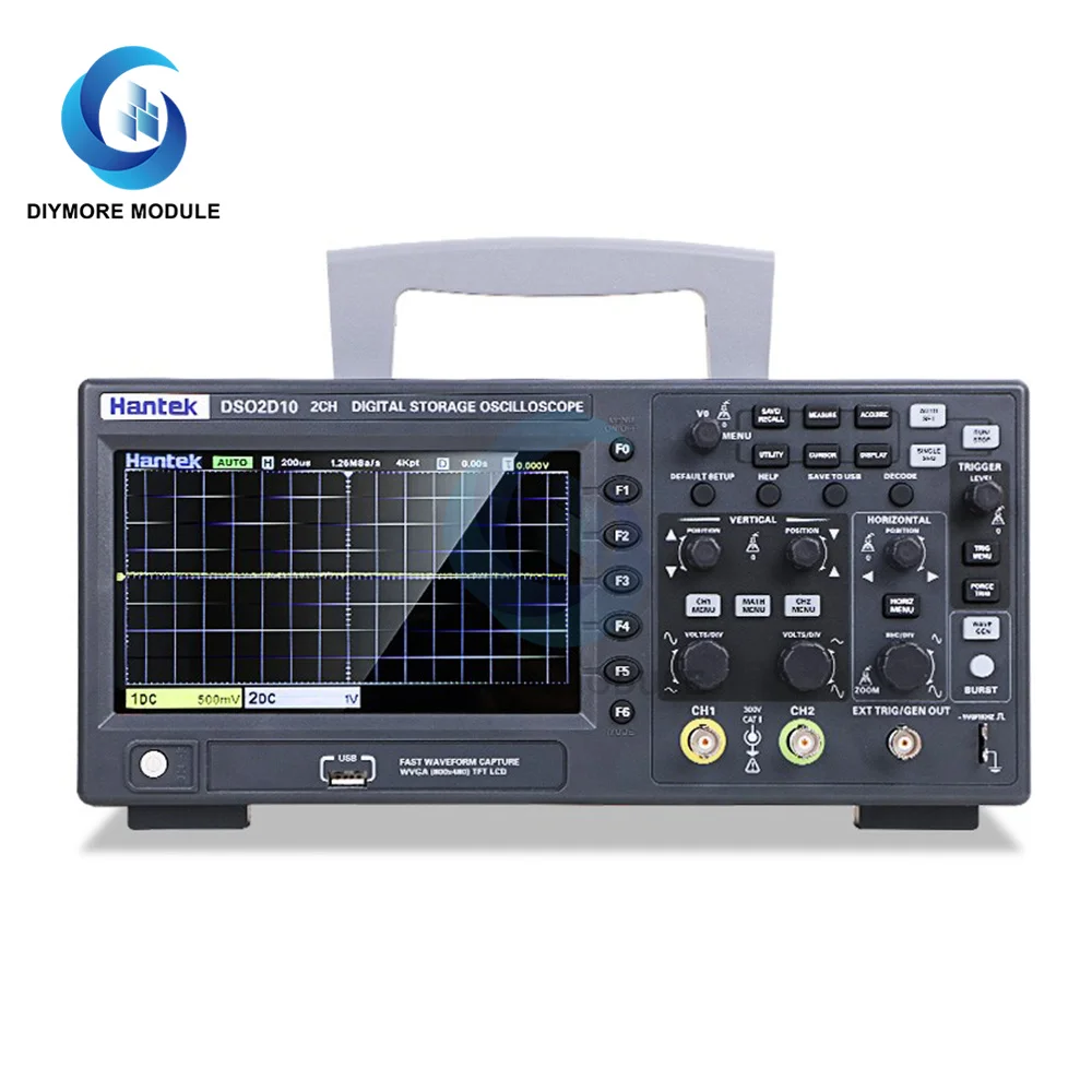 Hantek Signalas Kartos Skaitmeninės Oscilloscope DSO2C10 2C15 2D10 2D15 Dual channel oscilloscope 100M 150M 1GS/s Nuotrauka 1