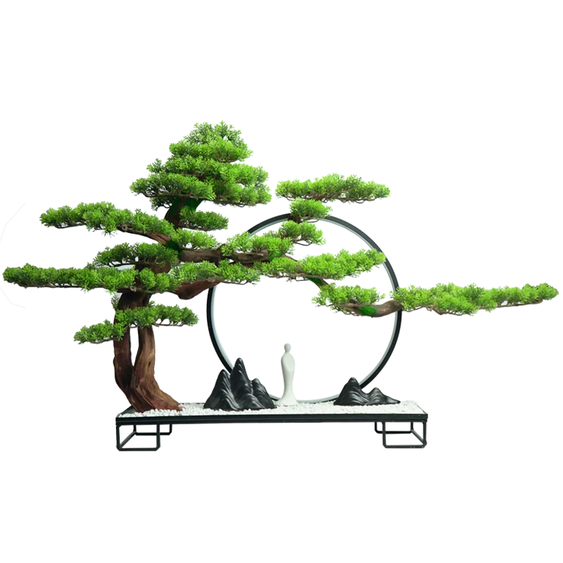 Zen lempos ratas modeliavimas sveiki pušies bonsai papuošalai, įėjimas office, arbatos staliukas, minkštas apdaila, viešbučio apželdinimas Nuotrauka 1