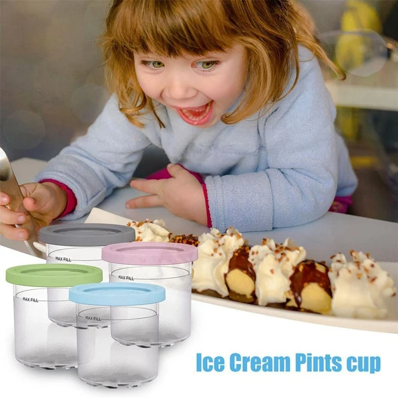 Ledų Bokalus Taurės, Ledų Konteineriai Su Dangteliais prietaisams, Skirtas Ninja Creami Bokalus NC301 NC300 NC299AMZ Serijos Ice Cream Maker Nuotrauka 4