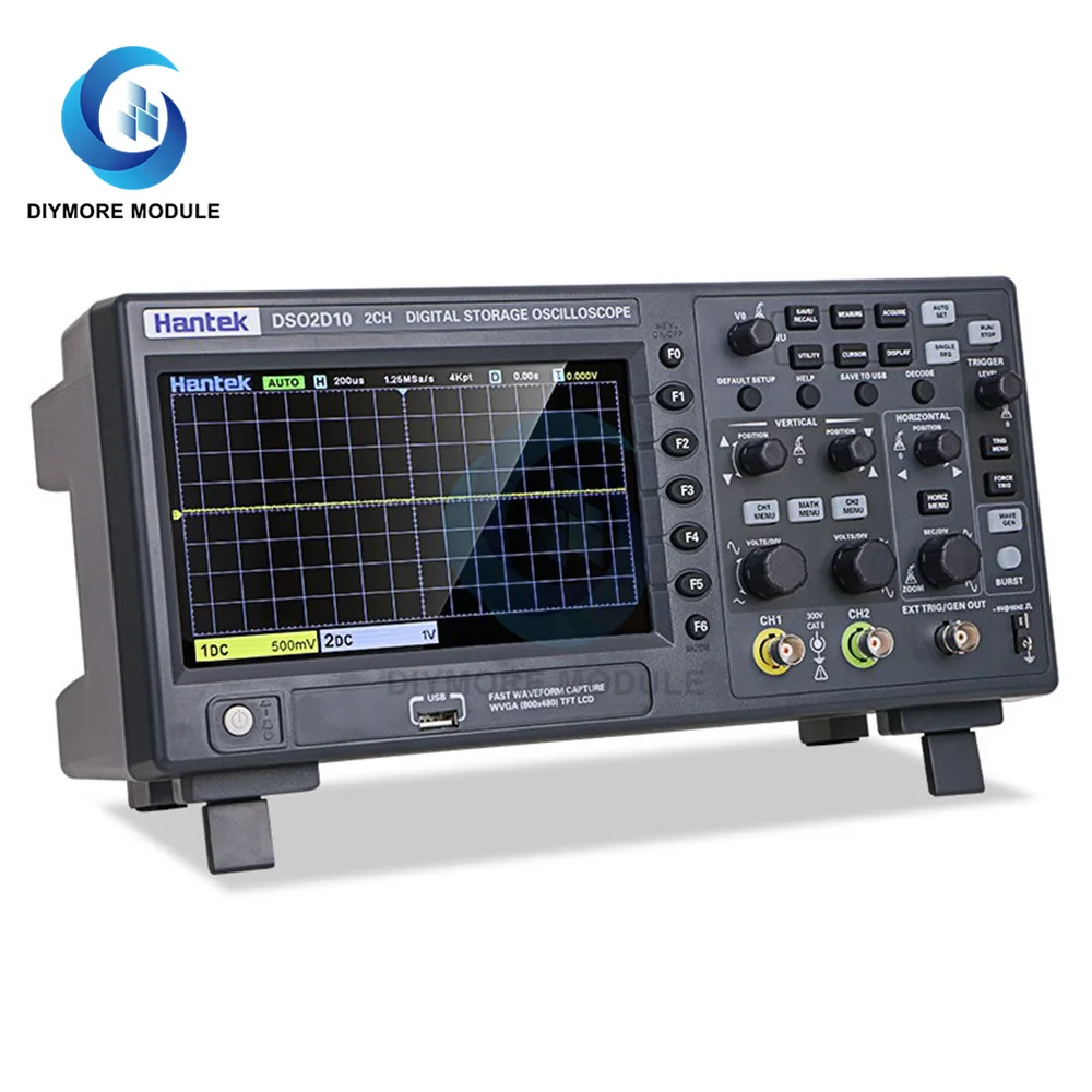 Hantek Signalas Kartos Skaitmeninės Oscilloscope DSO2C10 2C15 2D10 2D15 Dual channel oscilloscope 100M 150M 1GS/s Nuotrauka 4