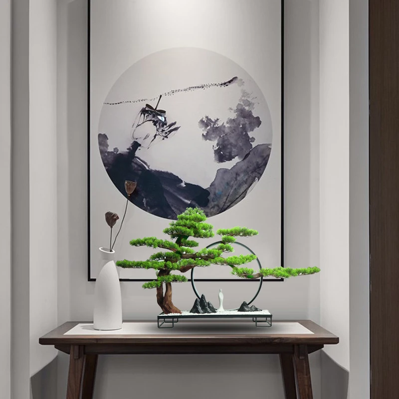 Zen lempos ratas modeliavimas sveiki pušies bonsai papuošalai, įėjimas office, arbatos staliukas, minkštas apdaila, viešbučio apželdinimas Nuotrauka 4